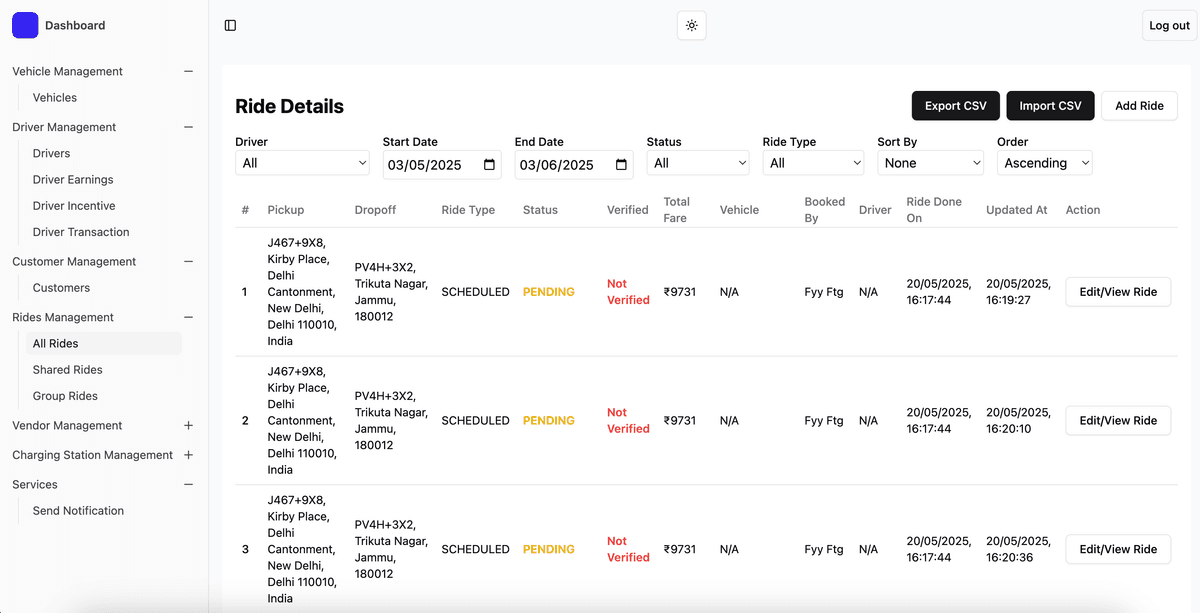 Igris Admin Dashboard